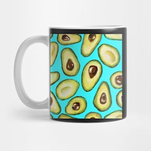 Avocados on Teal Mug